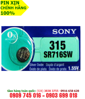 Pin SR716SW-Pin 315; Pin đồng hồ Sony SR716SW-315 silver oxide 1.55v chính hãng